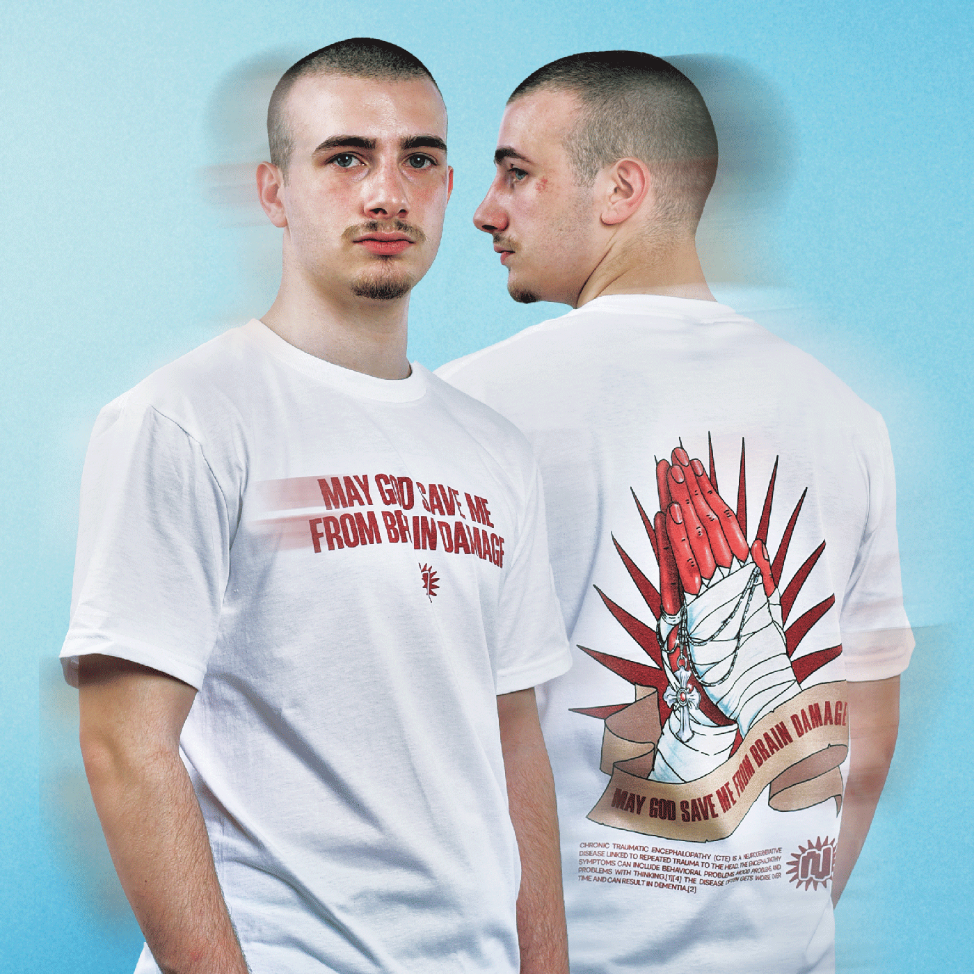 May God Save Me from Brain Damage Graphic Tee