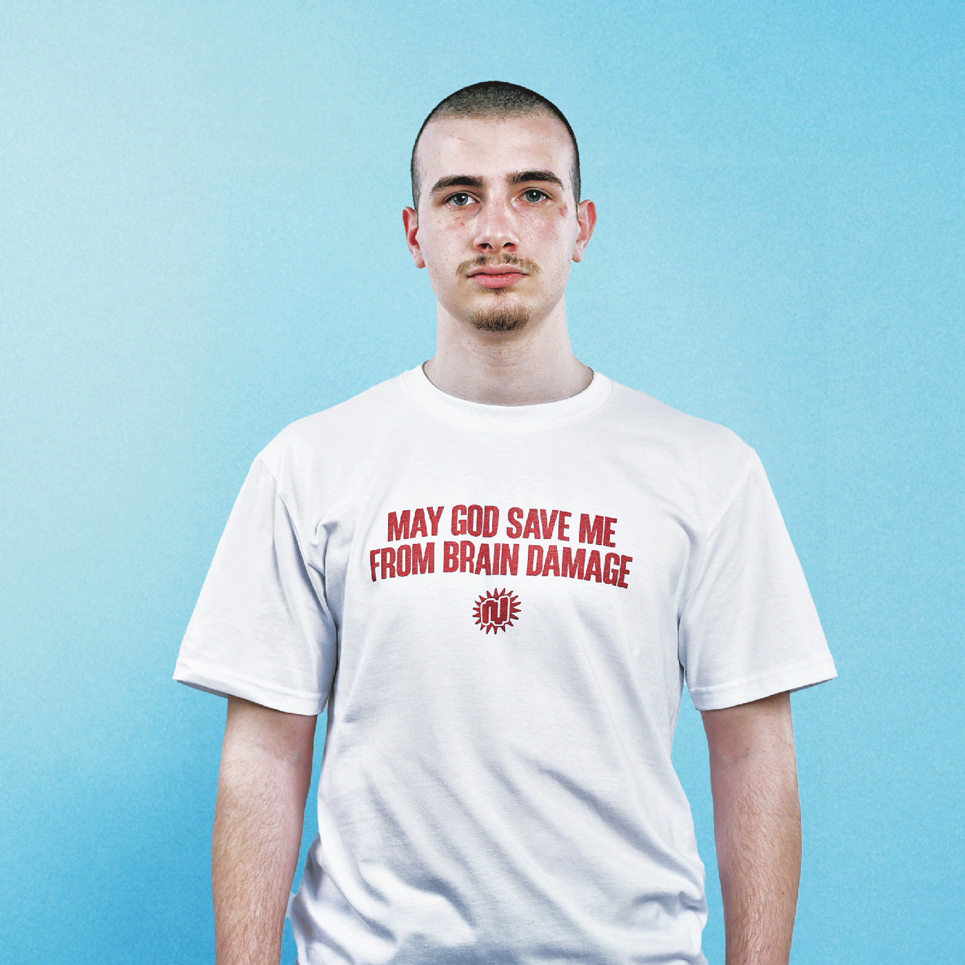 May God Save Me from Brain Damage Graphic Tee